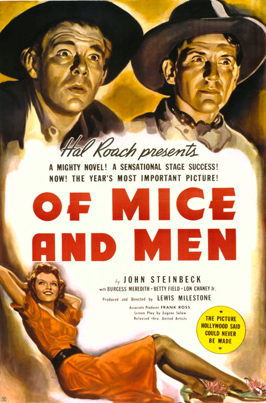 Of Mice and Men 1939 Burgess Meredith Lon Chaney Jr John Steinbeck book adaptation movie DVD image