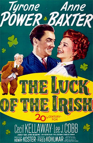 The Luck of the Irish 1948 Tyrone Power Anne Baxter Cecil Kellaway leprechaun fantasy movie DVD image